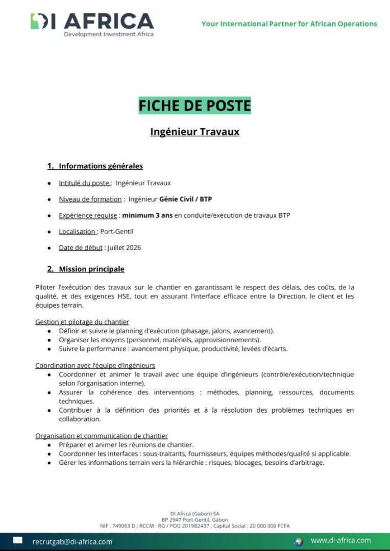 Ingénieur travaux